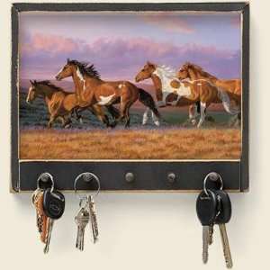  Sunset Cruise Horses KEY HOLDER DECOR Keys Adorable NEW 