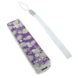 Permium Nintendo Wii Remote Controller Purple Flower Sticker Sheet 