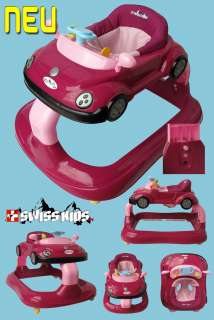   Lernlaufhilfe Gehhilfe Lauflerner Baby Walker Lernlaufwagen Auto Pink
