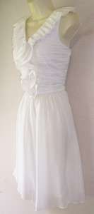 CALVIN KLEIN White Natural Cotton Versatile Dress 6 NEW  