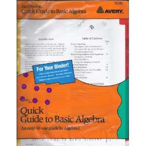  Factfinders Quick Guide to Basic Algebra
