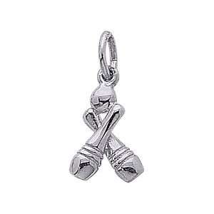  Rembrandt Charms Bowling Charm, 14K White Gold Jewelry