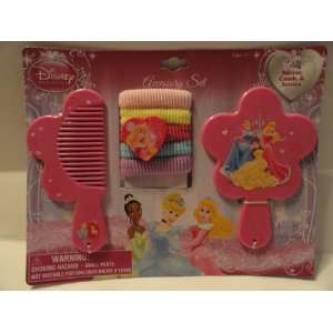    Disney Princess Comb, Mirror and Terries Hair Accessory Set Beauty