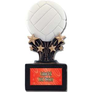  Shooting Star 6 Custom Volleyball Resin Trophies RED COLOR 