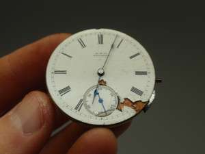 Antique AW Co Waltham WM Ellery Old Pocket Watch Movement Broken Parts 