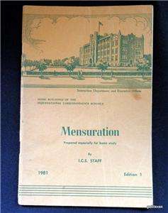 International Correspondence Schools Mensuration 1949  