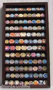 Large 108 Military Challenge Coin Display Rack Case Cabinet Wall Rack 