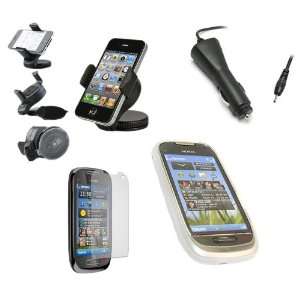   Car Charger, In Car Suction Windscreen Holder For Nokia C7