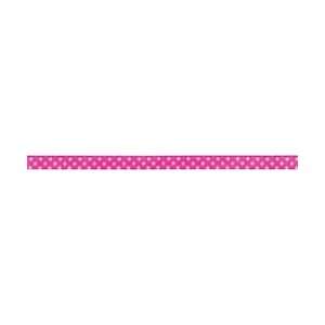  Sheer Pattern Ribbon 1/4X50 Yards Pink W/White Dots