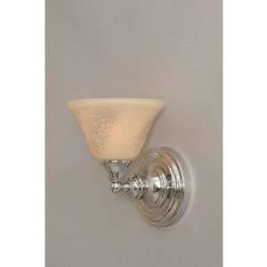  One Light Wall Sconce with Italian Marble Glass in Chrome 