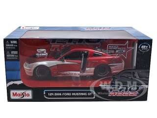   car model of 2006 Ford Mustang GT Pro Street Red Pro Rodz by Maisto