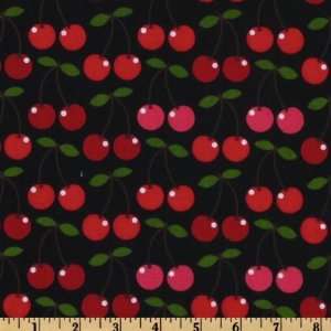  44 Wide Hoodies Collection Cherry Black Fabric By The 