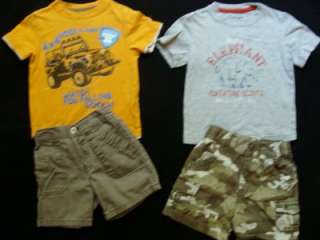 Huge Used Boy 24 months 2T Spring Summer Clothes Outfits Shorts Shirts 