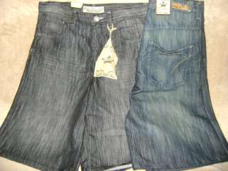 New~Mens Indigo Thirty Jean Shorts Blk Blue 32 34 36 38  