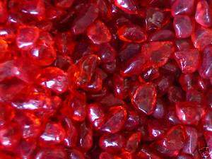 LBS RED GLASS BEANS Fireplace Gas Logs Fire Pit Glass  