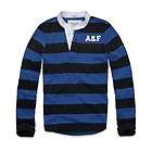 NWT Abercrombie & Fitch Men Long Sleeve   Orebed Brook, Blue Stripe
