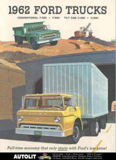 1962 Ford F500 F600 C550 C600 Truck Brochure  