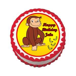 CURIOUS GEORGE Edible Cake Image Party Topper Supply  