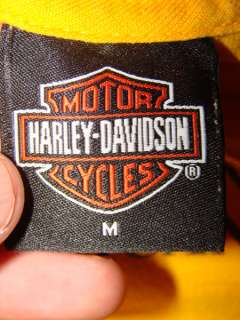 Yellow HARLEY DAVIDSON Walnut Creek, CA T Shirt Sz M Motorcycles 