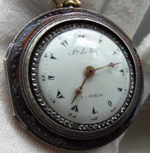   antique 18th Century pair case Verge Fusee Julien Le Roy watch  