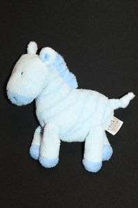 Carters Child Of Mine Blue Zebra Rattle Toy Plush  
