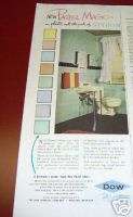 1948 Dow Plastics Pastel Magic Retro Bathroom Bath Ad  