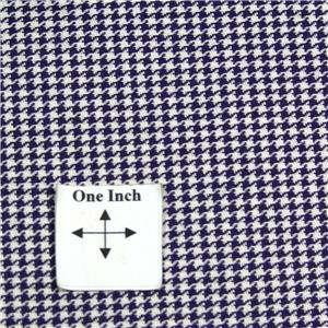 Navy Blue & White Houndstooth, Yarn Dyed, Cotton Fabric, 60 Wide, Per 