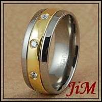 Titanium Wedding Band 14K Gold Ring Engagement Jewelry  