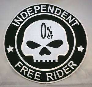 Lone Wolf Independent Free Rider 0%er Biker Back Patch  