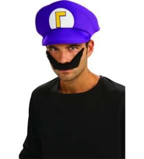 Super Mario Bros. Waluigi Hat & Moustache Kit *New*  