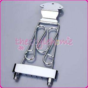 Chrome Trapeze Tailpiece Wired Frame for Archtop Guitar  