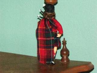   HAPPY DOLL SCOTLAND TARTAN PLAID BAGPIPES GREAT CONDITION  