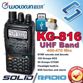 Wouxun KG 816 UHF 400 470Mhz Radio +earpiece +USB cable  