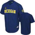 Michigan Wolverines Navy adidas Premier Baseball Jersey