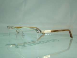   CARTIER PLATINUM T8100811 Half Rim BROWN Eyeglasses Frame Size 53