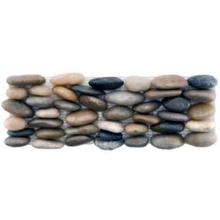 Riverstone Horizon Multi 4 in. x 12 in. Natural Stone Mosaic Floor and 