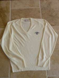 JACK DANIELS CREAM V NECK M SWEATER WITH OLD LOGO  