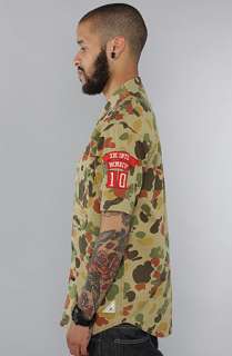 10 Deep The Eagle Scout SS Buttondown Shirt in Tan Pacific Camo 