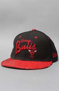 Menaud Sportswear The Chicago Bulls Snakeskin Snapback Hat in Black 