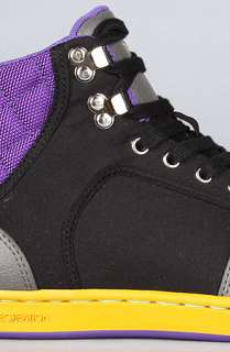 Creative Recreation The Cesario Sneaker in Black Gunmetal Purple 