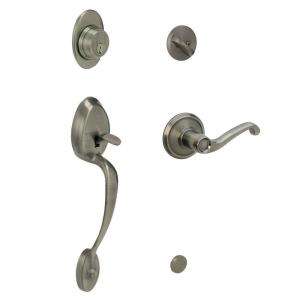   Plymouth Handleset with Flair Interior Lever LH (Antique Pewter