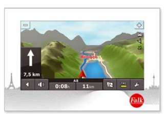 Falk Vision 500 Navigationssystem inkl. TMCpro Starter (10,9 cm (4,3 