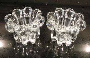Bubble Crystal Glass Candle Stick Holders  