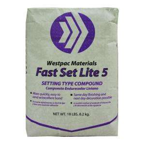 Westpac Materials 18 Lb. Fast Set 5 Lite Setting Type Compound 22164H 