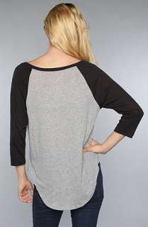 RVCA The RVCA Shadow Raglan in Black and Gray  Karmaloop   Global 