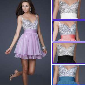   sequins Luxury Mini Short Cocktail Prom Dress Party Gown New  