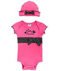 Baby Essentials Newborn Pretty Princess Creeper & Hat Set $9.99