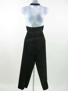 THEORY Black Line Halter Top Pants Outfit Sz 6 S  