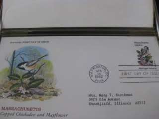   FDC United States official State Birds & Flowers Stamp Collection 1982