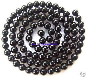 natural Black Onyx 4mm Round Smooth Gemstone Beads 15  